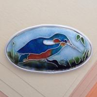 Kingfisher brooch