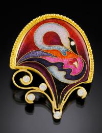 "Trumpet Swan" pin/pendant