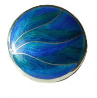 Turquoise ripple brooch