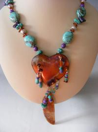Purple Heart -Necklace/Pendant/Brooch