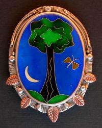 Glassman 1. Tree Of Life pin and pendant