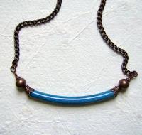 Blue Tube necklace