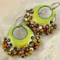 Chartreuse Beaded Earrings