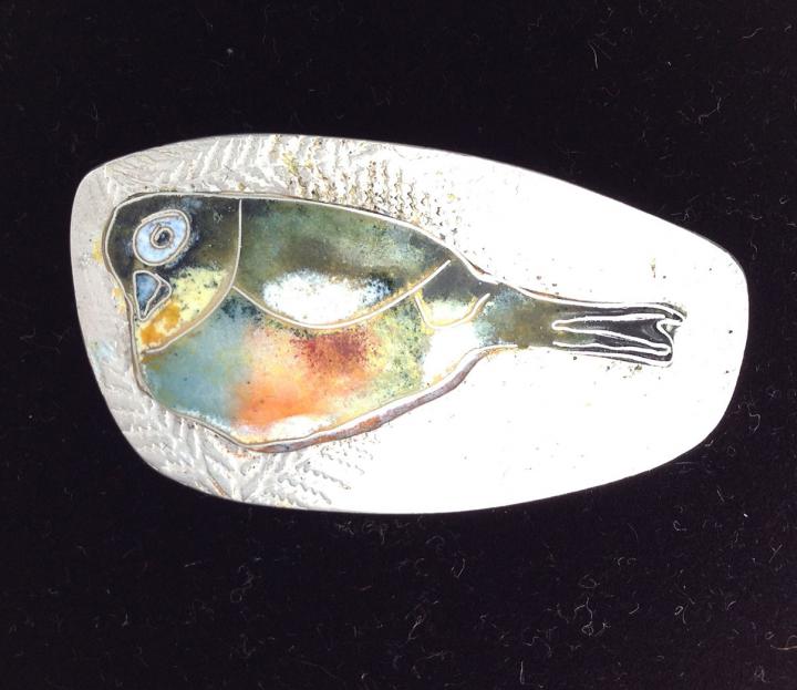 Wax-Eye brooch