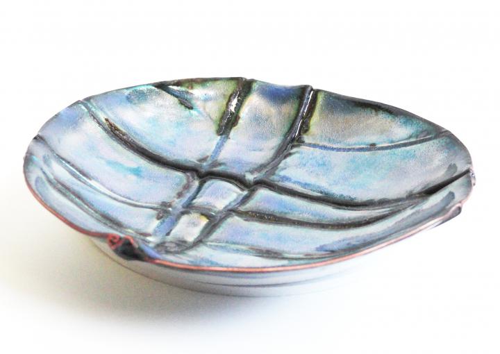 Fold formed enamel bowl