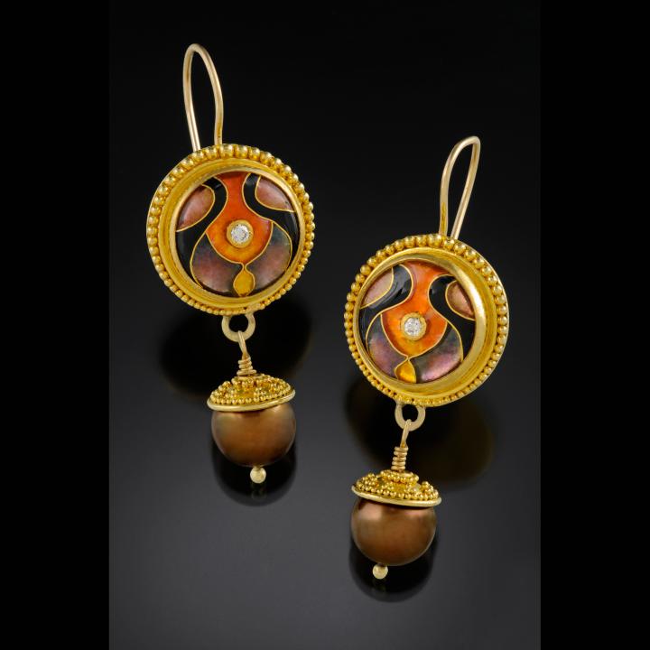 "Caramel Swirl" earrings