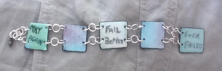 Beckett bracelet, "Fail Better"