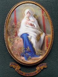 Madonna of olive enamelled first year 1900