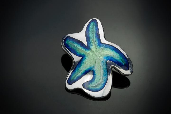 Teal Starfish Pendant