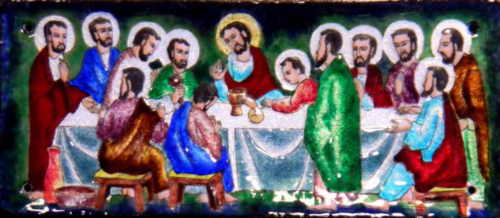 Last supper 10x28 cm, 3mm copper