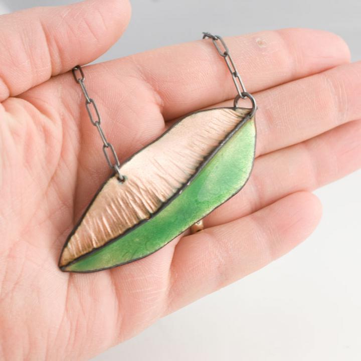 Enameled Fold Formed Leaf