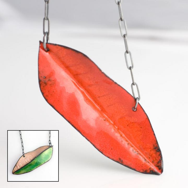 Enameled Fold Formed Leaf