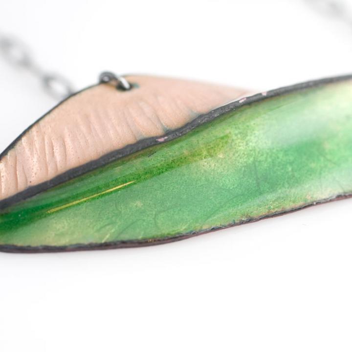 Enameled Fold Formed Leaf