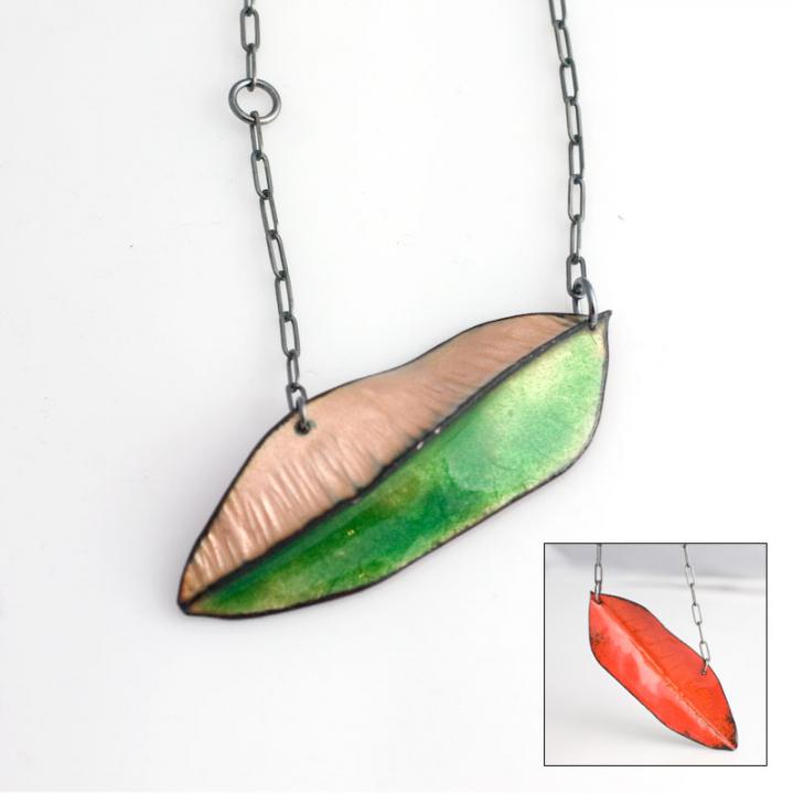 Enameled Fold Formed Leaf