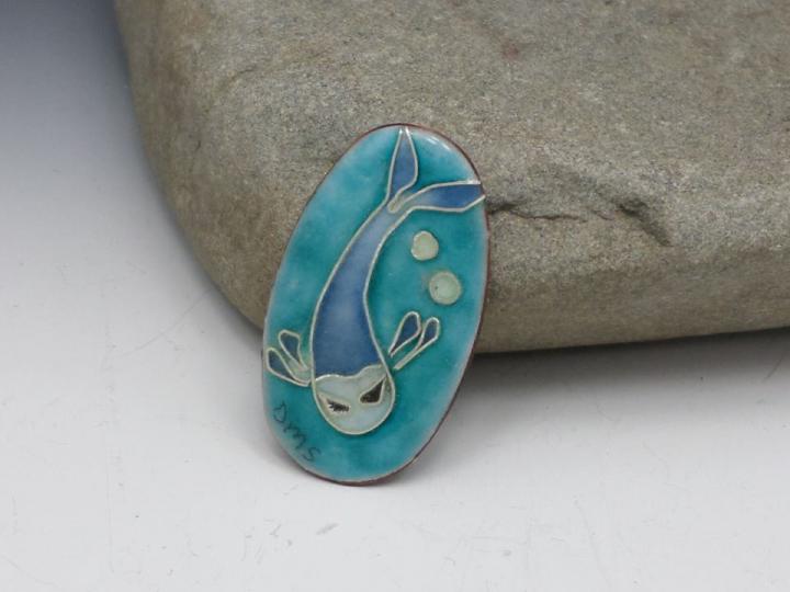 Blue Fish Unset Cloisonne Jewel