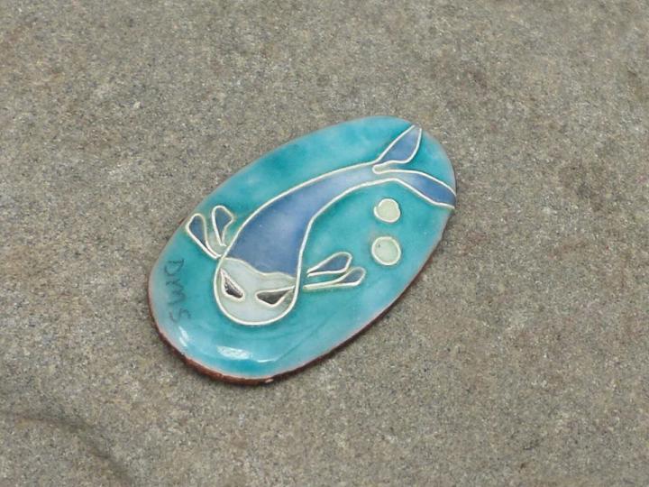 Blue Fish Unset Cloisonne Jewel