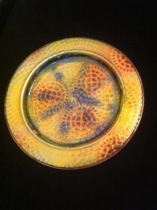 Enameled Stenciled Plate