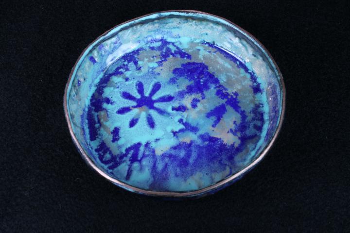 Blue on Blue Low Bowl