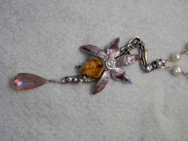 Orchid Drop necklace