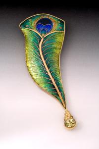 Peacock brooch.