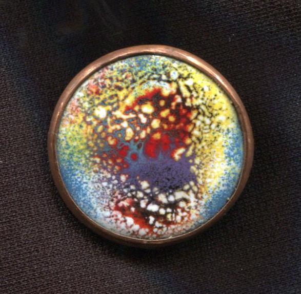 Copper & Enameled Pendant