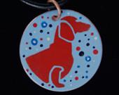 Enameled Dog Pendant #2