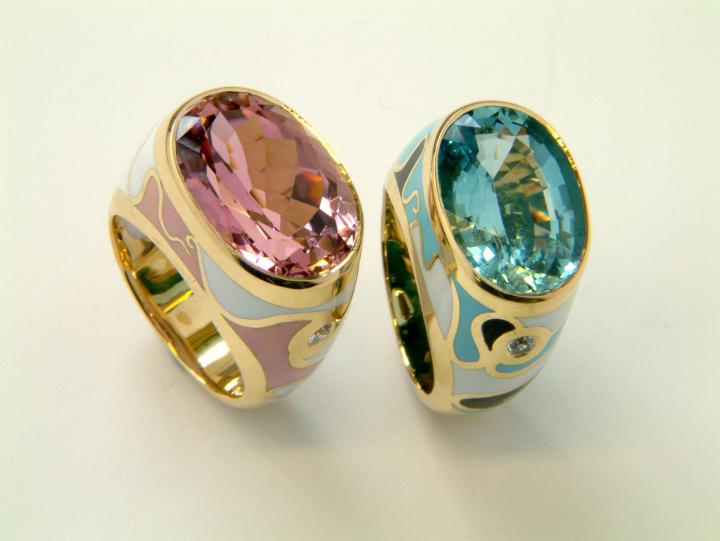 Chinoiserie Cardinal Rings