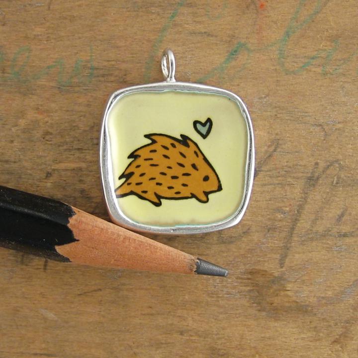 Hedgehog necklace