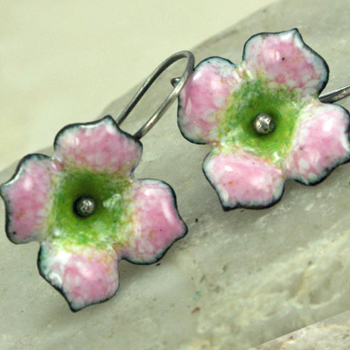 Stylized Dogwood Earrings