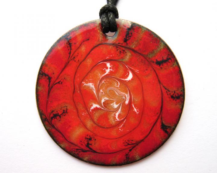 Red mandala pendant