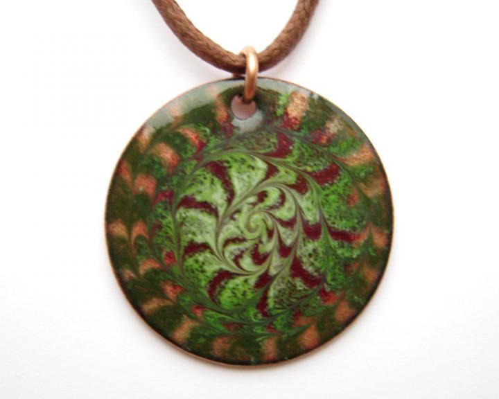 Green mandala pendant