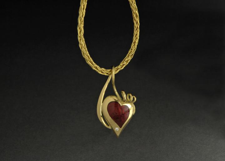 18K Heart w dmnd