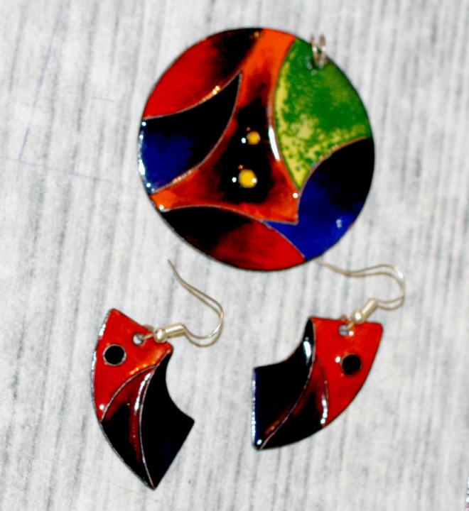 Enamelled Copper Jewellery by Kavita