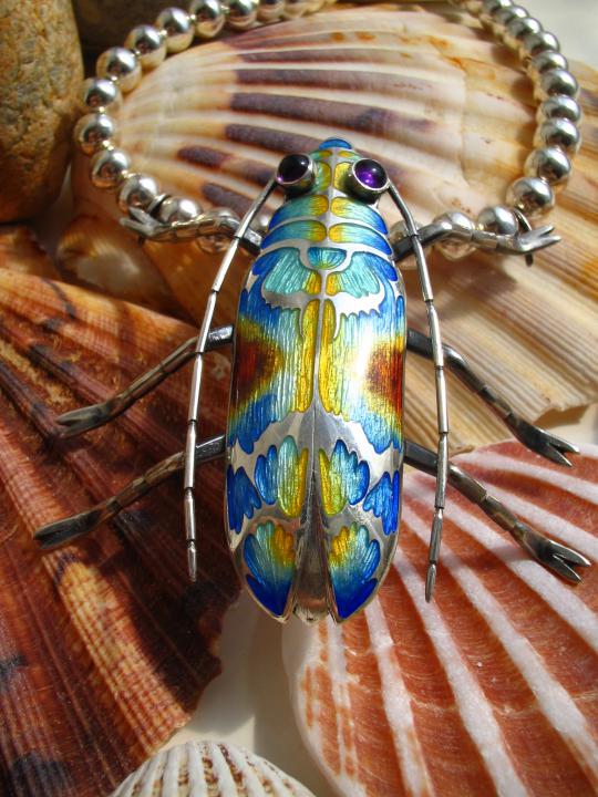 Enamelled Bug Neck Piece