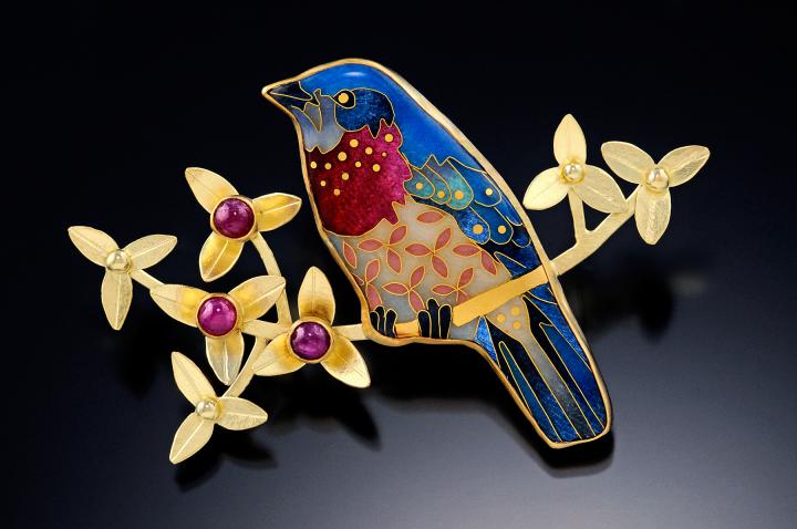 Eastern Bluebird Brooch