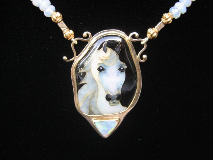 Grey Arabian Pendant