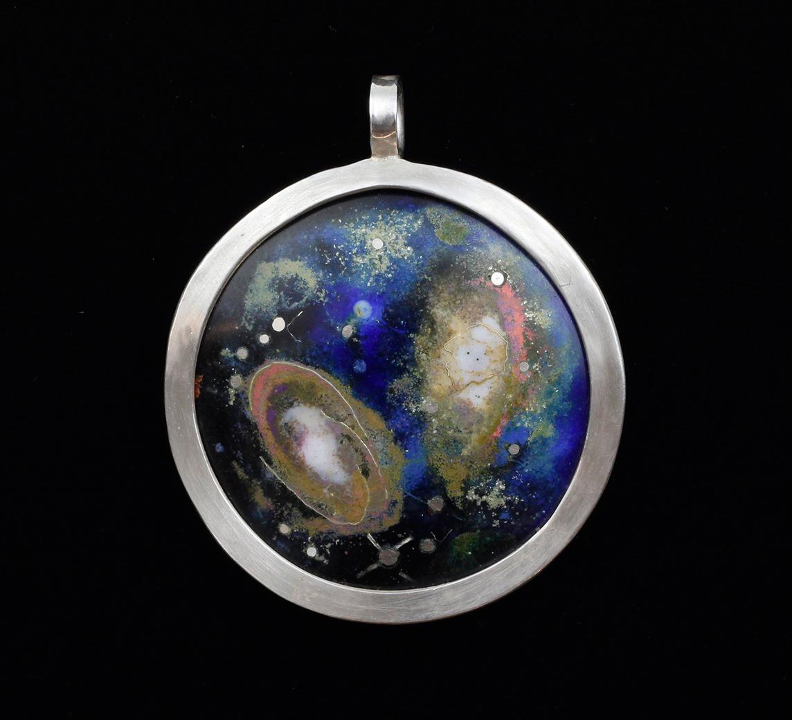 Universe I. Cloisonné enamel pendant. 