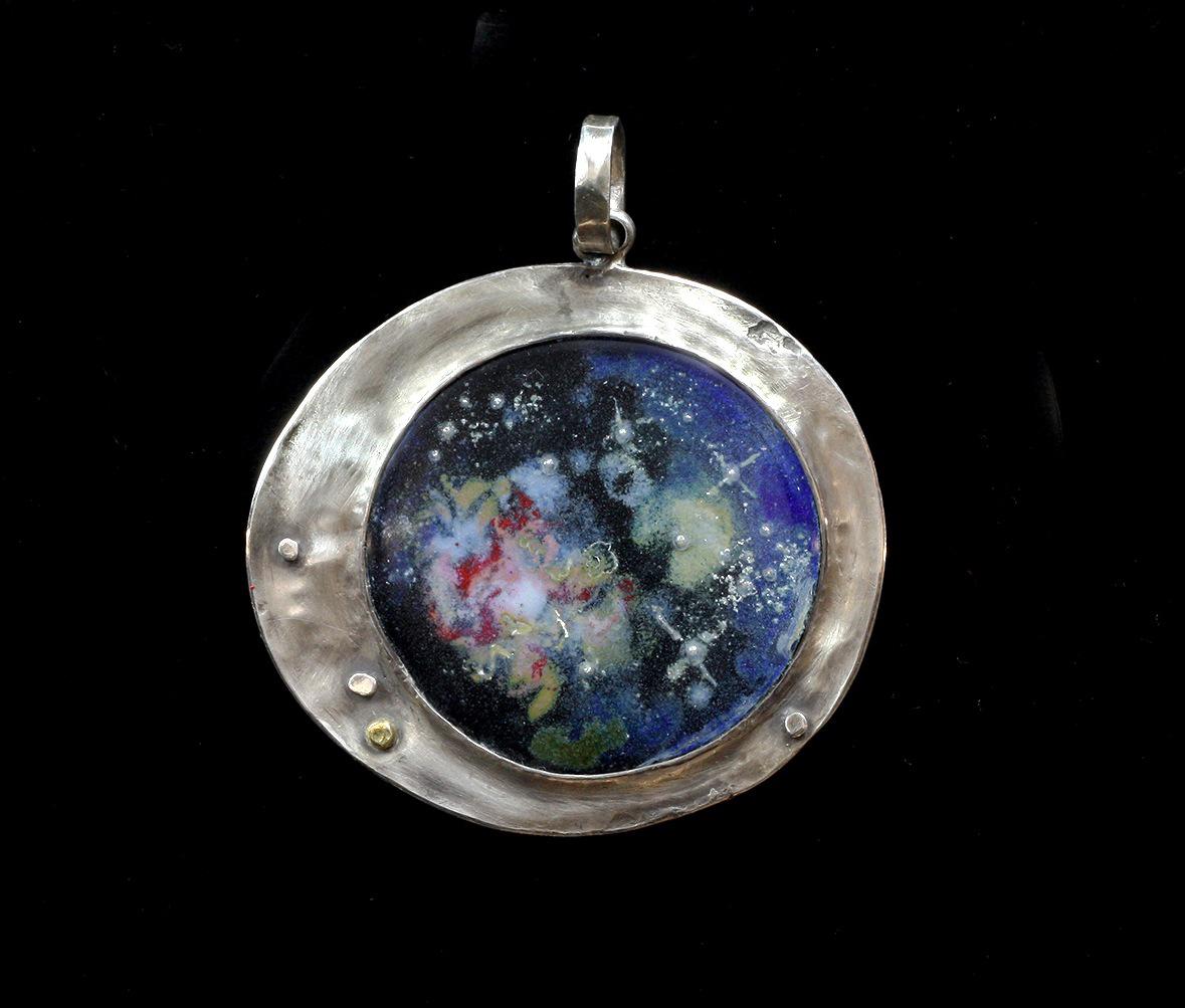 Universe II. Cloisonné enamel pendant. 