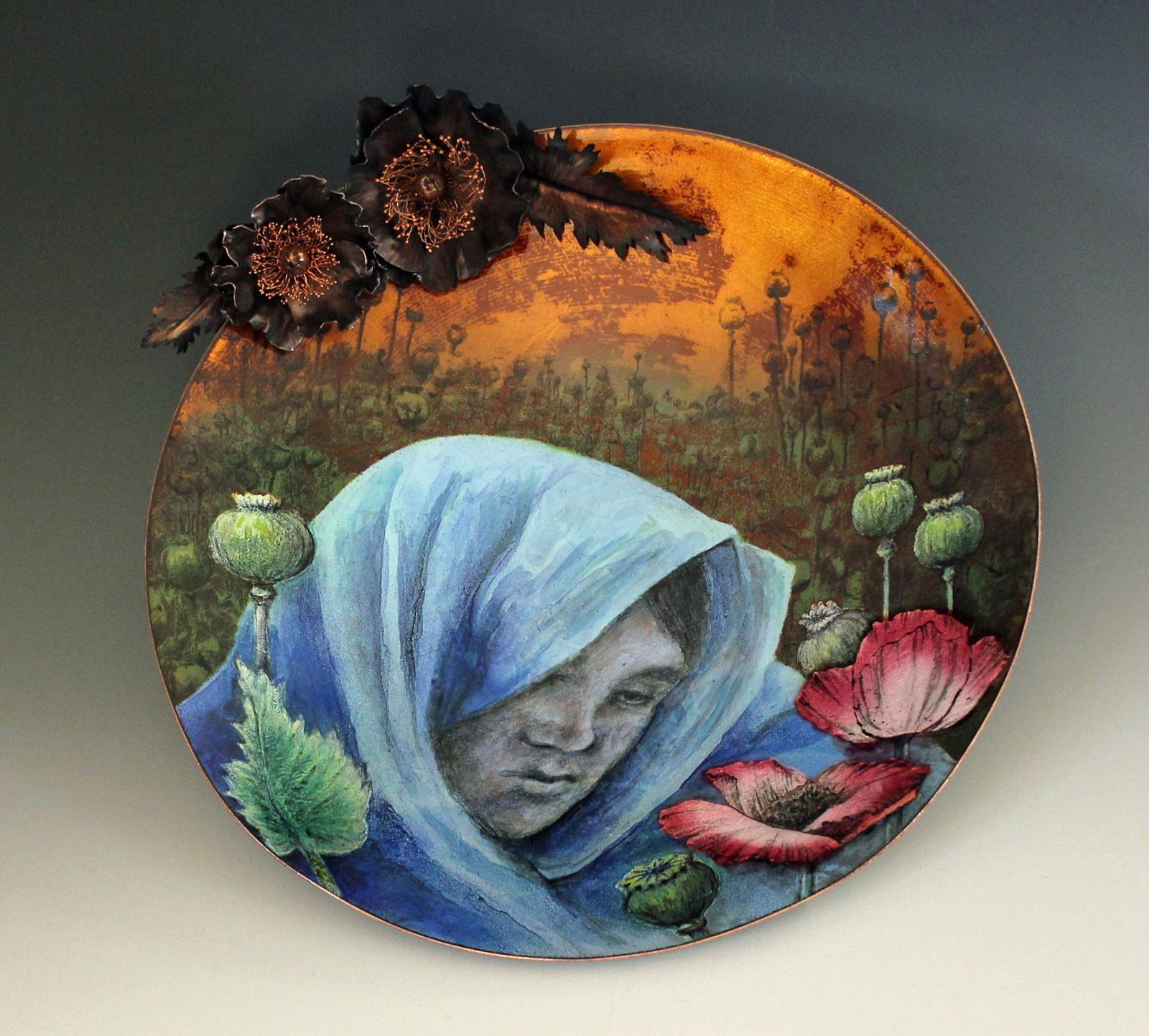 Opium Poppies  (Large bowl -  Enamel Arts Foundation)