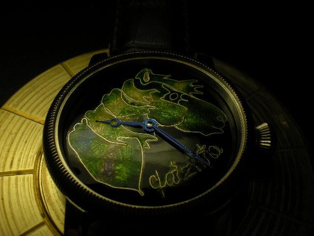 Tarcza z emalii LK.  Enamel cloisonne dial watch LK